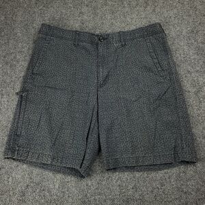 LL Bean Shorts Mens 35 Classic Fit Cargo Pocket Geometroc Pattern Hiking Gray